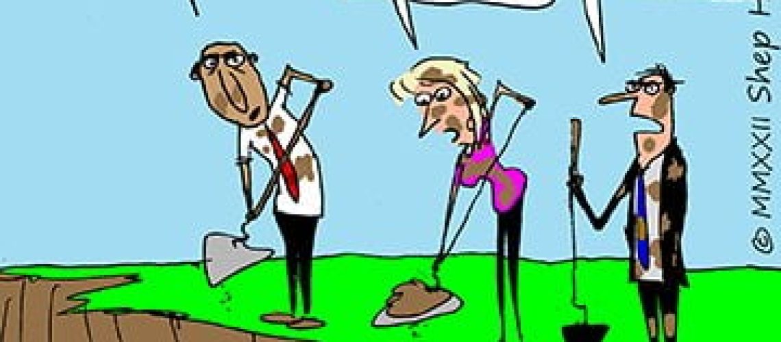 cartoon of employees complaining about work